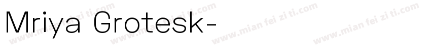 Mriya Grotesk字体转换